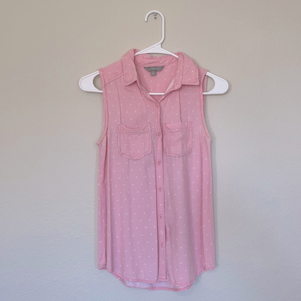 XS Rubbish Button Up Sleeveless Shirt